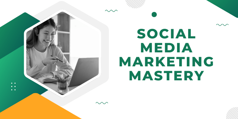 Social Media Marketing Mastery image with woman on computer